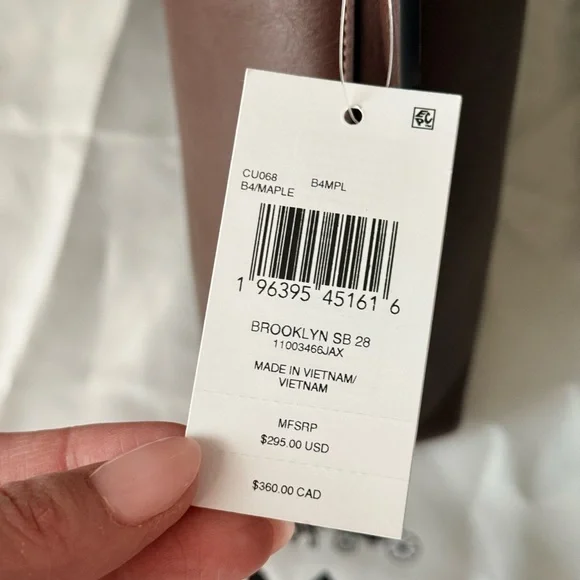 Coach Maple Brown Brooklyn 28 Leather Women's Bag NWT - Picture 3 of 7